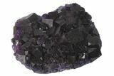 Dark Purple Cubic Fluorite Crystal Cluster - China #142382-1